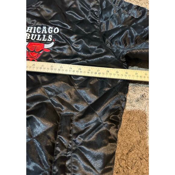Vintage Y2k NBA G-III Bulls Reversible Jacket 5XL Patches Snap Button Carl Banks - Picture 6 of 10